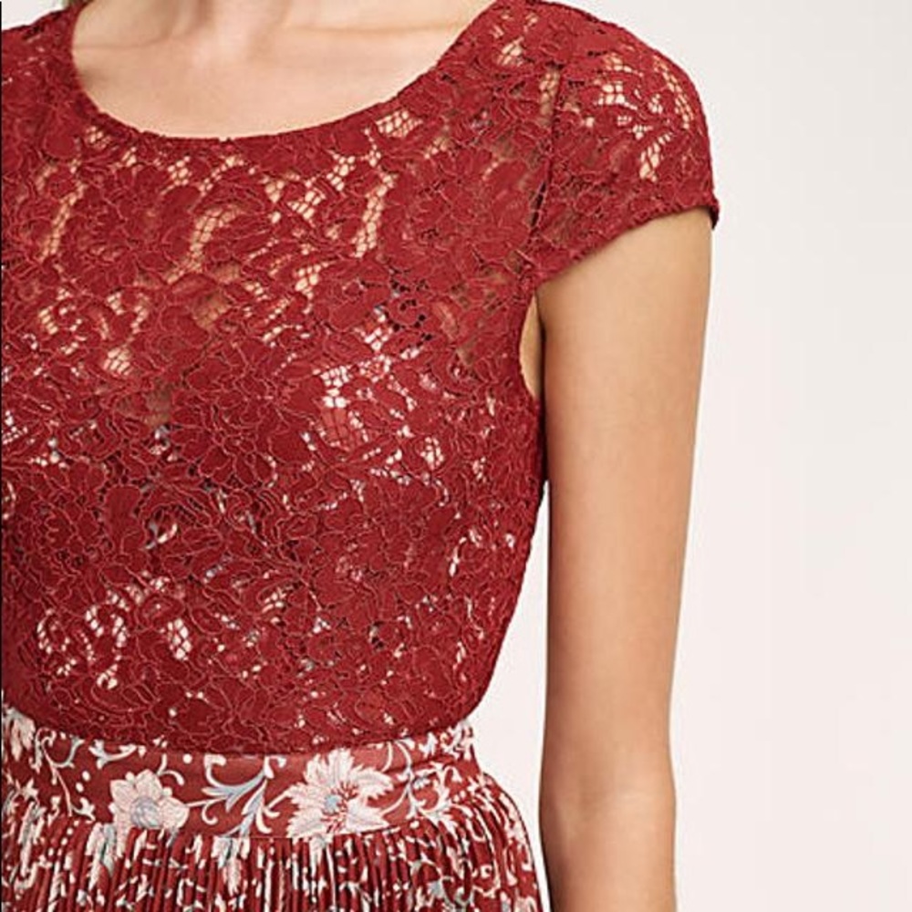 Anthropologie Tracy Reese Arcadia Midi Lace Dress